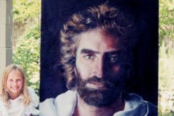 LIFE EXPERIENCES -- Akiane Kramarik (on the left) and her painting of Jesus she did.