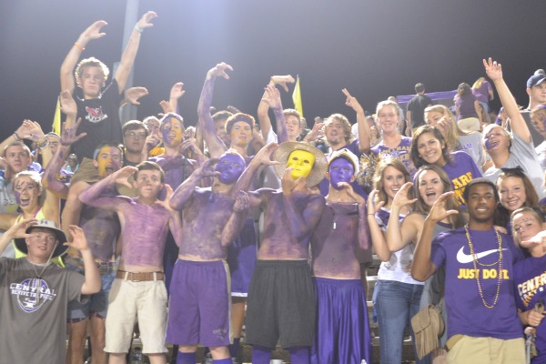 STUDENT CENTER -- Central High School shows their school spirit at the Marion County Football game.