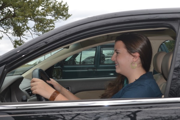 2N2 -- Allie Nedeau displaying, 2 eyes on the road, 2 hands on the wheel.