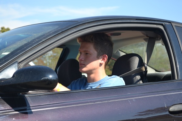 NEW DRIVERS -- Many sophomores like Andrew Wagner begin the new adventure in the world of driving.