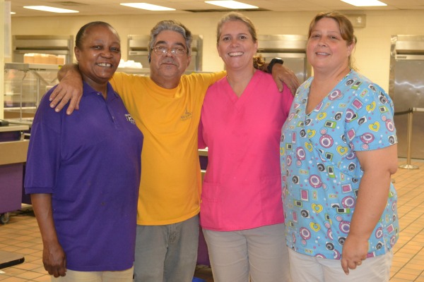 ALL SMILES -- (From left to right)  Mary Haynes, Antonio Mendoza, Devorah Sanchez, Jennifer Willoughby)