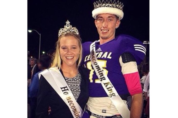 THE QUEEN AND THE KING -- Madison Rogers and Scout Morgan were crowned Homecoming Queen and King at the homecoming football game.