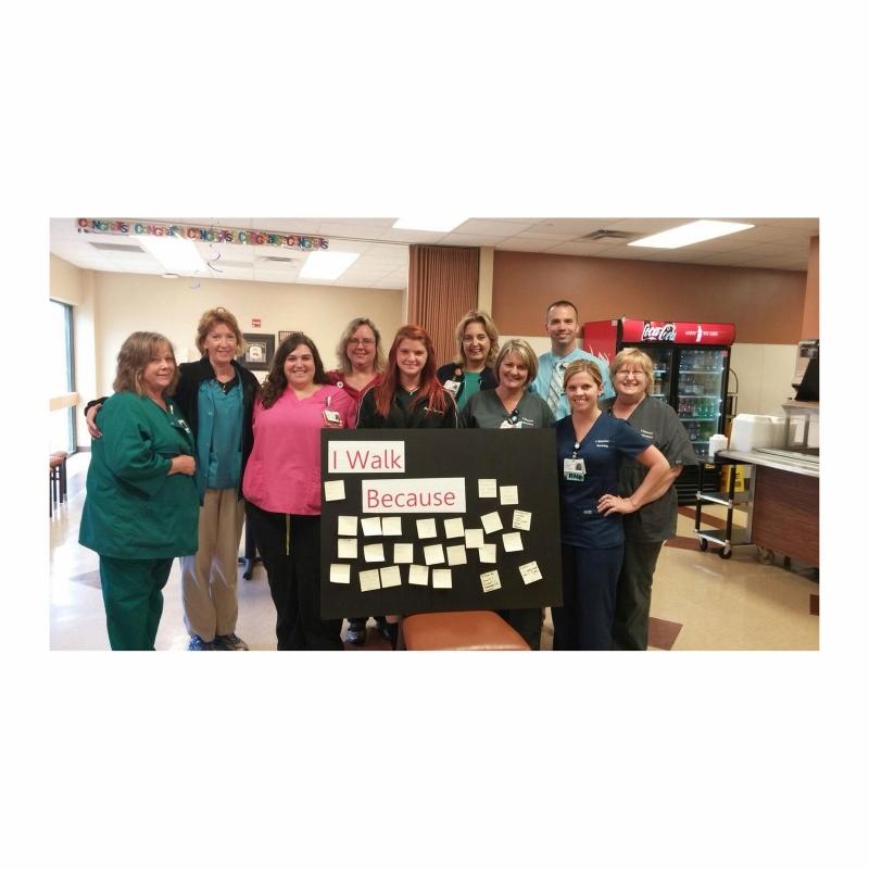 MEMORIAL HOSPITAL SHOWs THEIR SUPPORT--Alyssa Rosenzweig traveled to Memorial Hospital to meet with Heart Walk captains. 