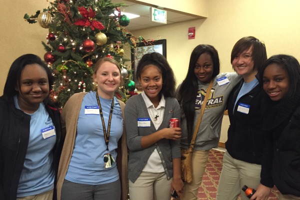 TIS THE SEASON TO BE JOLLY -- A few Ruriteens took a picture together after finishing the East Ridge Life Care Center.
(From left to right) Ayanna Esdaile, Ruriteen Sponsor Senorita Rebecca Feher, Brianna Forte, Antanisha Watkins, Ruriteen Treasurer Michelle Hoang, and Ruriteen President and Central Digest Writer Judith Bell.