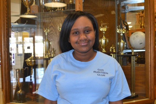 STUDENT CLIMBS EDUCATIONAL LADDER -- Junior Ayanna Esdaile looks forward to attending Govenors School this summer.