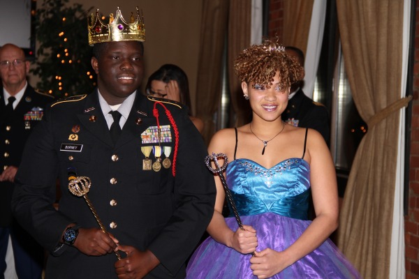 MILITARY BALL 2015 -- Military Ball King Devin Burney and Queen Jasmine Smith.