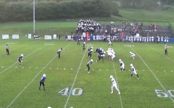 CENTRAL'S FOOTBALL TEAM AT LIVINGSTON ACADEMY -- Central  Pounders play a rough game with the Livingston Wildcats.