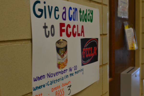 CENTRAL GIVES BACK  -- Central's FCCLA is sponsoring a food drive for the local food bank. 