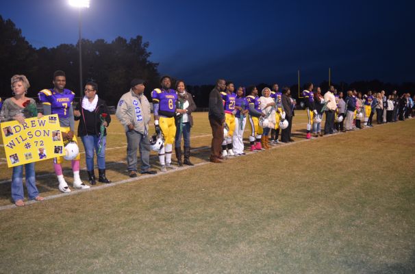 SENIORS SAY GOODBYE TO THEIR FINAL FOOTBALL SEASON -- The football team celebrates the senior athletes successes throughout their four years at Central High School.