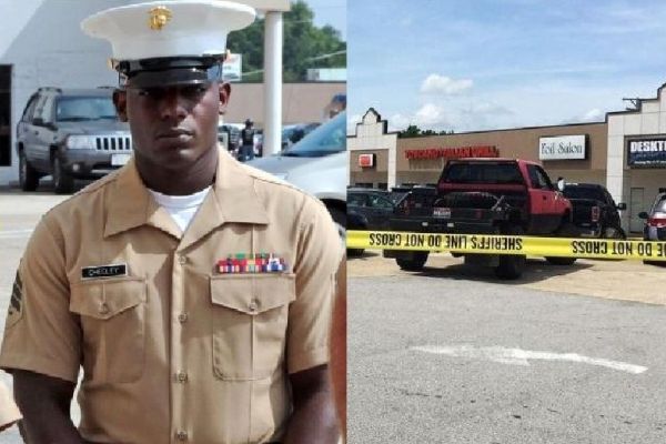 SGT. DEMONTE CHEELEY -- Cheeley is prepared to receive a Purple Heart Medal  