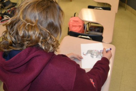 CENTRAL STUDENTS LOVE COLORING -- Coloring books are not just for kids! Central students are discovering the growing trend of
