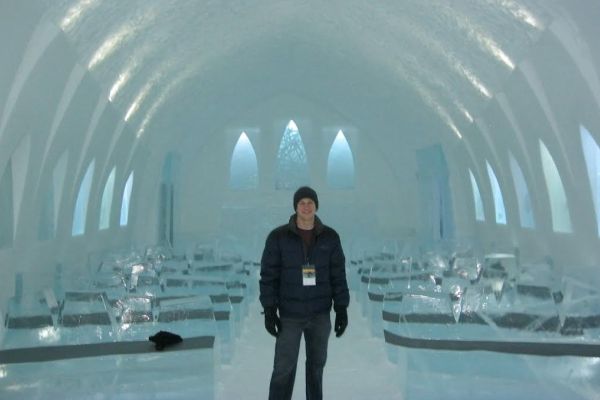 JUST AN EVERYDAY ICE CATHEDRAL IN SWEDEN -- During Ryan Adams's year abroad, he discovered this ice cathedral in Kiruna, Sweden.