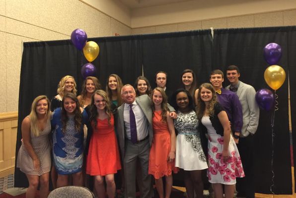 LAUGHS AND HUGS ALL AROUND! -- Superintendent Honor Banquet leaves Central Students laughing and enjoying an evening full of celebration!