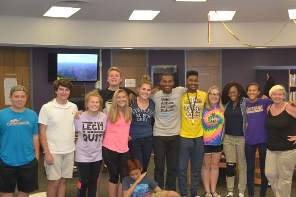 UNIFIED AS A SCHOOL- Students who attended the round table discussion gather for a photo after their long talk about Central and what they want to see changed. 