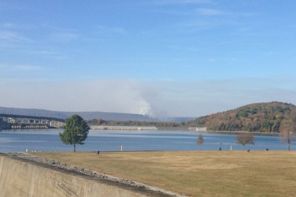 HOT WEATHER IN FALL? --  Students at Central have noticed the temperatures have been really hot for the time of year. Smoke coming from Signal Mountain is pictured above.