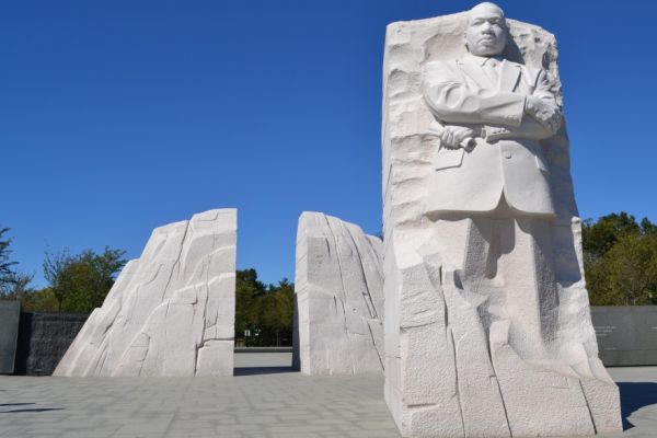 THE MARTIN LUTHER KING JR. MEMORIAL -- Located in West Potomac Park in Washington D.C., the Martin Luther King Jr. Memorial was built in Dr. Martin Luther King Jr.s honor, and he is also the first African American to be honored with a memorial on the National Mall and the fourth non-president to be honored this way.