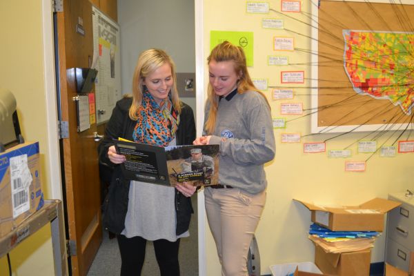 ALL CENTRAL SENIORS THAT HAVE APPLIED TO A COLLEGE HAS BEEN ACCEPTED -- Senior Guidance Counselor , Lindsey Ruggles (Left) and senior student, Katie Dorris (Right) talk about future plans after graduation.