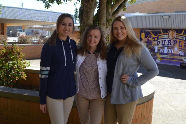 CENTRAL CONGRATULATES CLASS OF 2017'S HIGHEST ACHIEVING STUDENTS - From left to right: salutatorian Avionne Snakenberg, salutatorian Tetyana Arkushenko, and valedictorian Emily Feist.