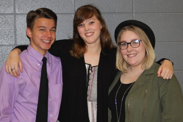 COLUMNIST, JARED EDDY, SAYS GOODBYE -- Eddy along with fellow seniors, Copy Editor Shelby Campbell and Editor-in-Chief Savannah Smith, celebrate their final year of high school.