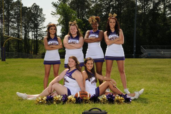 CHEERLEADERS HAVE ALREADY STARTED FOR PREPARING FOR NEXT SEASON -- Some of the cheerleaders are pictured here posing for the new season.