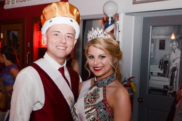 STUDENTS ENJOY ELEGANT NIGHTLIFE AT PROM -- Prom King Skylor Turner and Queen Miranda Lillard enjoy the night.