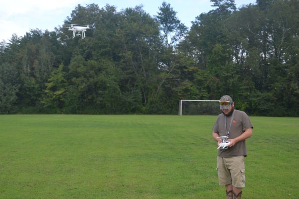 STUDENTS TEST FLY NEW DRONES -- Students in Skills U.S.A.  were able to fly the new drones shortly after they were purchased.