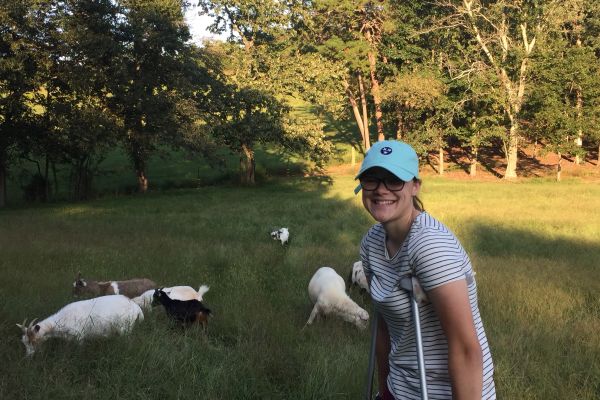 FARM LIFE -- Hanging out with the family goats and sheep.