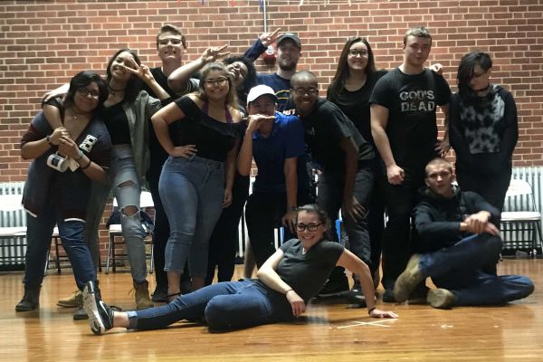 CENTRAL HIGH SCHOOL THEATER PROGRAM PRESENT FIRST PLAY OF THE YEAR -- The cast pose for a group picture after their performance.