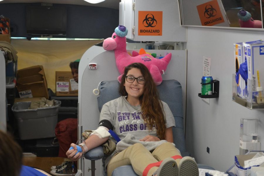 2017 FALL BLOOD DRIVE --  Central High Students donate to save three lives.