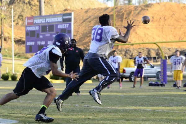 PRACTICE AND PERSEVERE -- Centrals Purple Pounders are getting ready to take the field in the second round of the TSSAA Playoffs