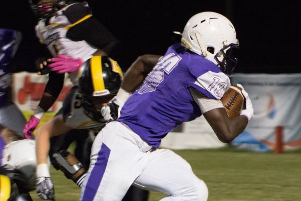 POUNDERS LOOK FOR A WIN -- #16 Michael McGhee hopes to lead the Central Pounders in playoff game against Sullivan South.