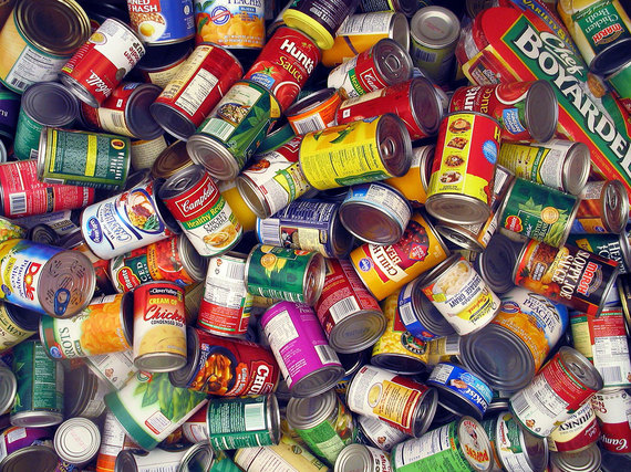 NATIONAL HONOR SOCIETY INITIATES CANNED FOOD DRIVE -- The canned goods that were gathered last week were sent to the Highway 58  Fire Department for distribution to those in  need.