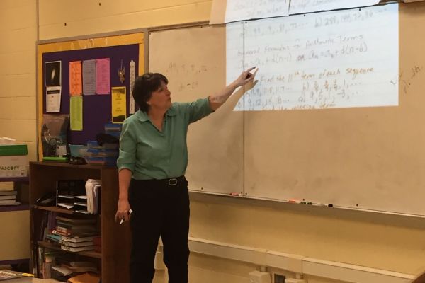 FRACTION ACTION -- Moyer teaches a variety of different topics, but one of her most favored topics is fractions.