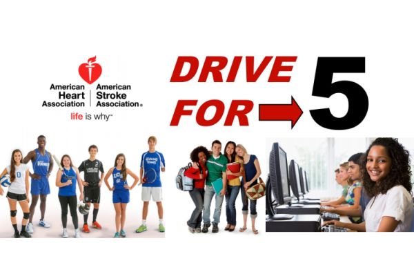 DRIVE FOR 5 -- The American Heart Association hopes to promote lessons of health living.