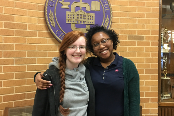 CIMINO VALEDICTORIAN, HARRIGAN SALUTATORIAN OF THE CLASS OF 2018 -- Valedictorian Kat Cimino (left) and Salutatorian Bethsy Harrigan (right) are ecstatic to be the top of the class of 2018