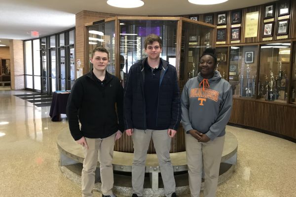 2017-2018 CENTRAL COURT CANDIDATES -- Central Court candidates for 2017-2018 school year. Pictured (left to right): Ross Forgey, Hayden Lakin, Monet Henderson. Not Pictured: Taya Crowder, Kania Ricks, Cassidy Simms, Jada Stewart, Jake Biddy, Alberto Dominguez, Mitchell ONeil, and Joshua Sizemore.
