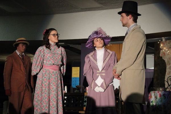 THE IMPORTANCE OF BEING EARNEST -- My fellow actors and I perform in Act II of the play.