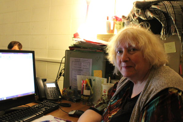 LINDA HOSTETLER DECIDES TO RETIRE AFTER YEARS OF BEING CENTRALS HUMAN STUDIES AND CHILD DEVELOPMENT TEACHER -- Hostetler poses as she enjoys her last moments at Central High.