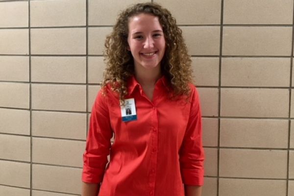 SARAH WOLFE IS ON THE ROAD TO SUCCESS -- Wolfe is set on her goal of teaching Biology, but she'll need mentoring from Biology teacher, Cotreau, to teach Biology at her full potential.