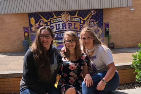 CENTRAL, WHAT'S GOOD?-- Honor students Larissa Ryabchuk (left) Laurelie Holmberg (middle) and Delaynie France (right) showing being good is the way to go.
