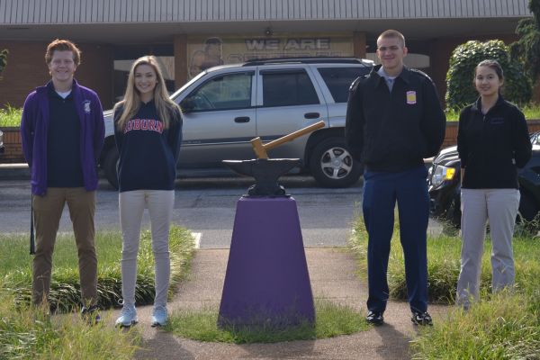 SENIOR ELECT CLASS OF 2019 OFFICERS -- Nathen Vanderwilt, Sam Reels, Brittney Hoang, and Matthew Frazier stand proud as they represent Central's 2019 as class officers.