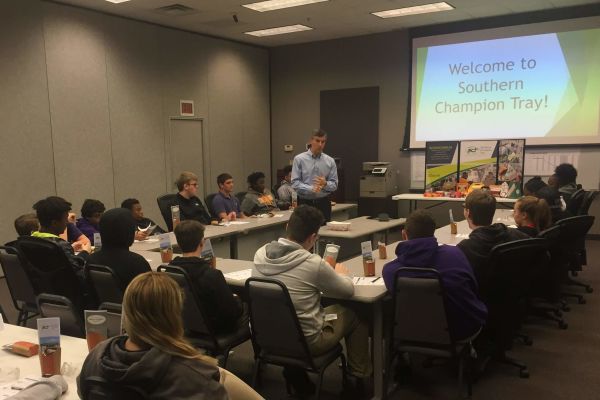 ADVANCED MANUFACTURING AND MECHATRONICS CLASS EMBARKS ON TRIP TO SOUTHERN CHAMPION TRAY -- The Advanced Manufacturing and Mechatronics classes received a presentation during their visit to Southern Champion Tray.