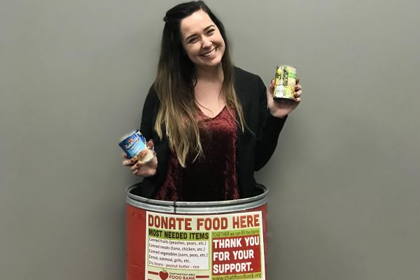 'TIS THE SEASON OF GIVING -- Lexi Fortune is promoting the Chattanooga Food Bank.