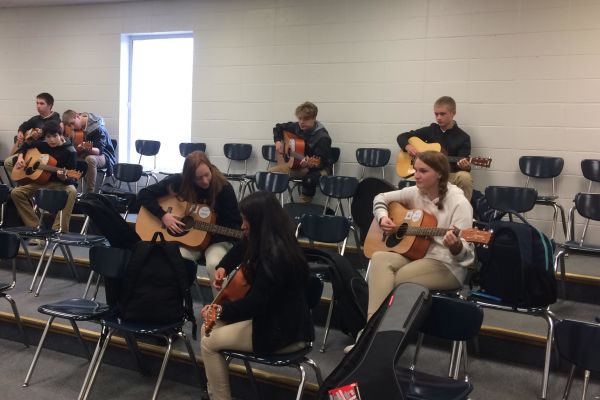 JUST HOW IMPORTANT ARE FINE ARTS? --  The guitar class is just one of the many fine arts classes Central has to offer.