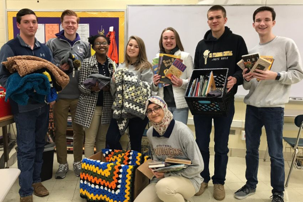 SUPPORT ERLANGER ONCOLOGY AND THE NATIONAL HONOR SOCIETY BY DONATING HATS AND BOOKS --The National Honor Society members have already received several hat and book donations.