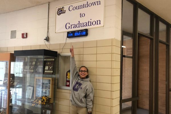 HOW FAST WILL SENIOR YEAR FLY BY -- Senior Alexis Massengale is counting down the day until the Class of 2019s last day of high school. 