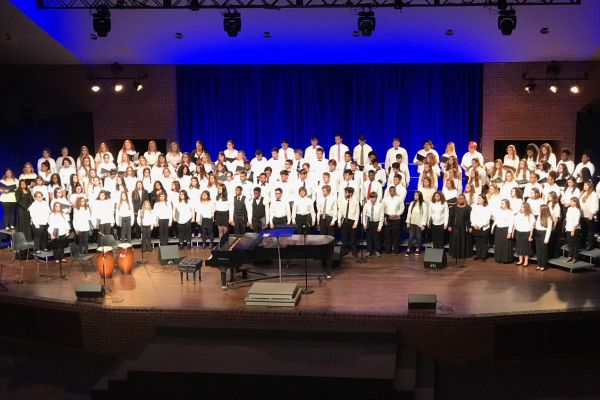 CENTRAL CHOIR STUDENTS PERFORM IN LEE UNIVERSITY HONOR CHOIR — The Lee University Honor Choir performs with Central Choir students chosen as representatives of the school.