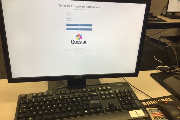 TENNESSEE IS TAKING A YEAR OFF FROM COMPUTER BASED TESTING NEXT SCHOOL YEAR -- The home screen of Tennessees current testing website, Questar.