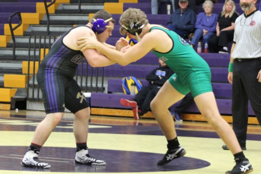 CENTRAL’S WRESTLING TEAM HOPES TO SEND MULTIPLE PLAYERS TO REGION TOURNAMENT -- The wrestling team faces off against East Hamilton High School.