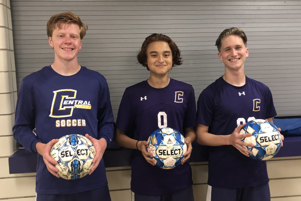 BOYS SOCCER SENIOR NIGHT -- The soccer team honors three senior teammates at their last home game.